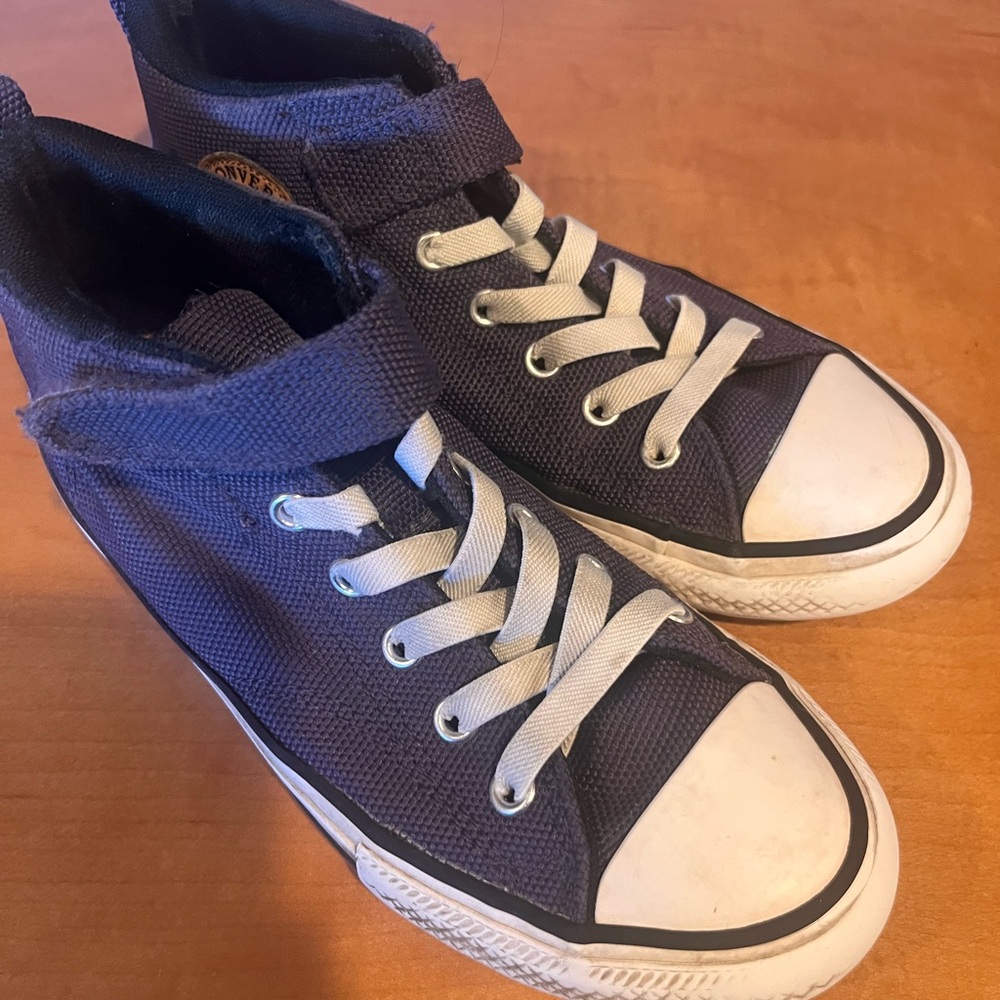 Converse Kids Canvas Sneakers - Navy and White